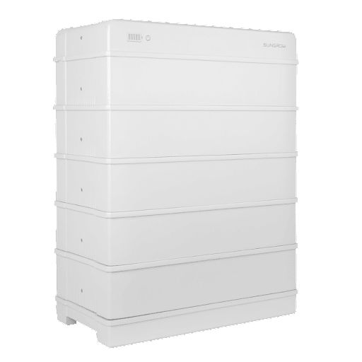 Bateria solar Sungrow blanca amb disseny apilat horitzontal