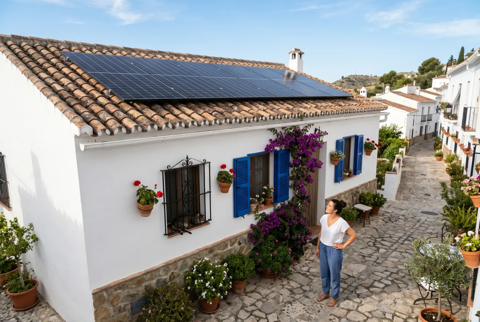 Familia disfrutando de la energía solar